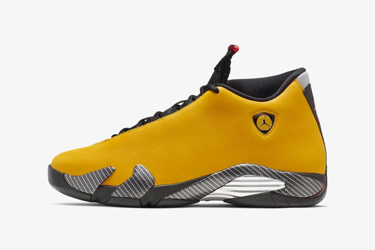 black and yellow 14 jordans release date